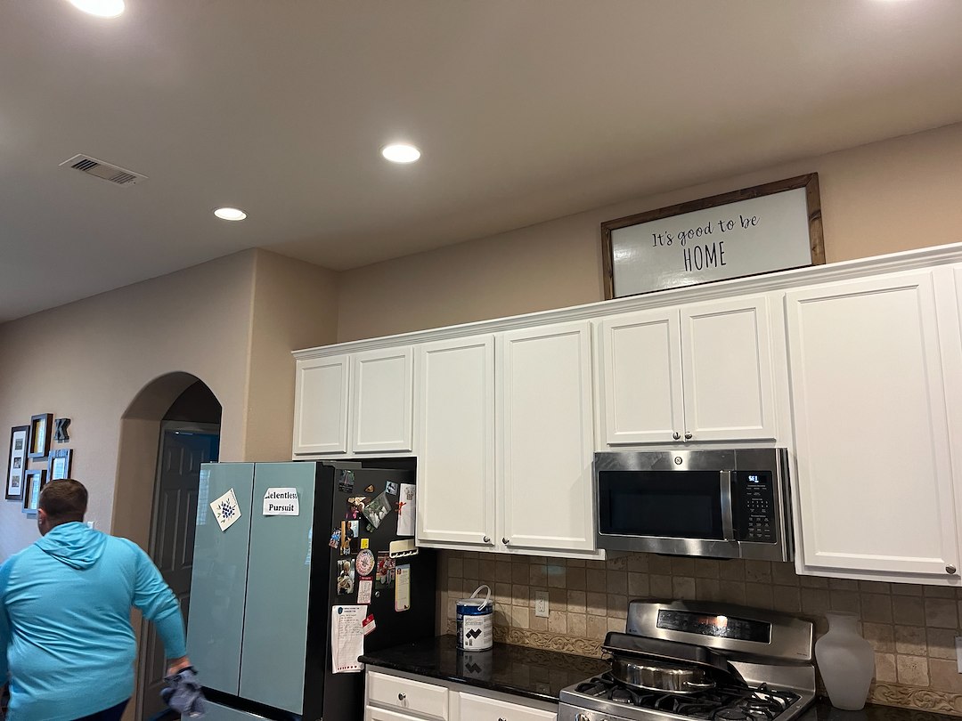 Premium quality Italian coatings applied to a kitchen refinishing project in Cypress, Texas  